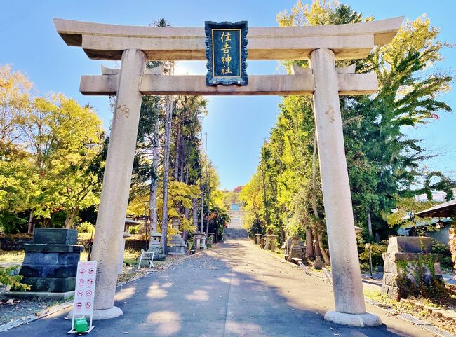 住吉神社<br />メルヘン交差点から歩くこと10分ちょっとで到着しました。1868年に創建、1881年に現在地に社殿を造営した由緒ある神社です。