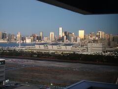 　臨海副都心から見る東京の高層ビル群が、朝陽に輝いていました。忙しい東京の１日のはじまりです。