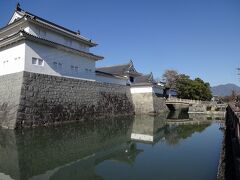 駿府城公園に向います。

快晴の空に駿府城のお堀と石垣が生えます。

この駿府城、お正月のNHK番組で「最強の城」というテーマで家康ゆかりのお城NO1として放送されていましたからご覧になった方も多いかもしれません。

このお城何がスゴイかというと、最近の発掘で明らかになったのは、何と天守台の広さが６０ｍ強X６０ｍ強ということで、約４０００㎡の敷地という天守台面積は江戸城の二倍以上あったという巨大なものだったそうです！

家康は隠居後もこの東海道の急所に巨大な城を建築し、参勤交代に来る諸藩の大名に力を見せつけていたそうです。