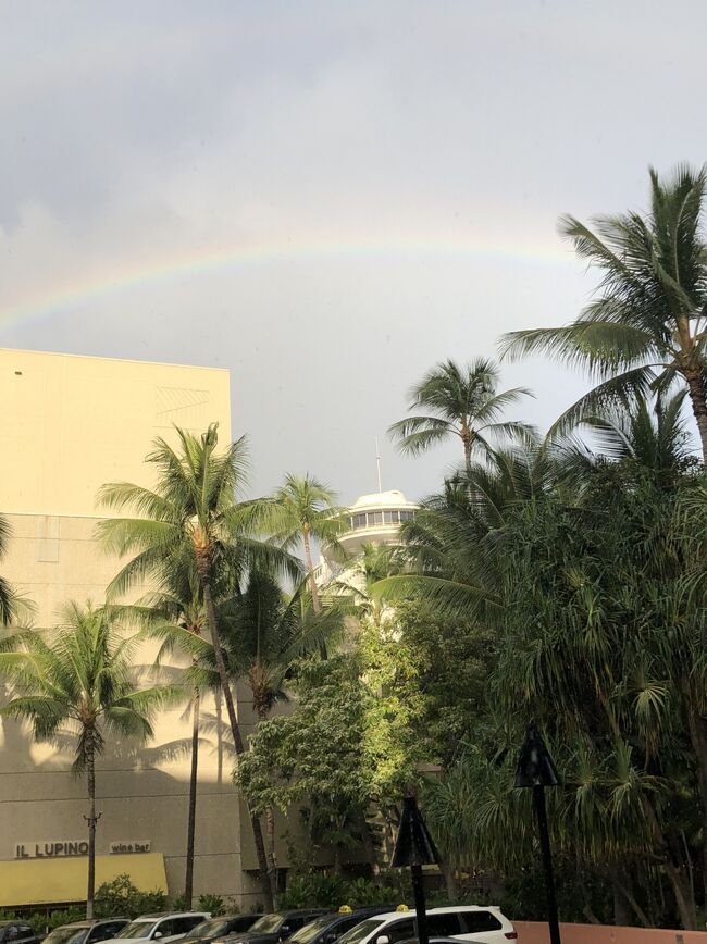 途中で小雨パラパラ。1日目にして虹が見えました