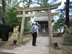 で、天橋立の林の道を進んでいくと神社が。その名もずばり天橋立神社