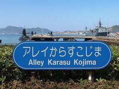 「アレイからすこじま」とは、大正時代まで呉浦にあった周囲30～40ｍ程の烏小島という小島の名前と、小道を表す英語のALLEY《アレイ》から付けられ、公園として整備されたそうです。烏小島は大正時代に海軍施設拡張工事のため埋立てられ現在では陸地の一部となっているようです。