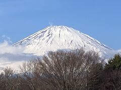 途中足柄SAから見えた富士山。