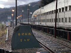 ここから余部鉄橋空の駅です。
元の旧線のレールが残ってます。