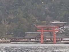 続いて、宮島の厳島神社へ。

フェリーからの鳥居を撮影。

鳥居の塗り替えも完成して、良い初詣になりそう。