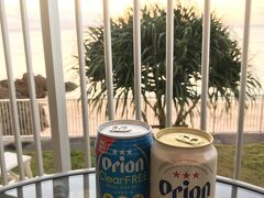 夕日とオリオンビールノンアルコール