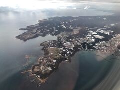 高度が下がってきました。
（能登町の松波漁港あたりと思われる。）
