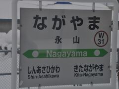 　永山駅で運転停車、上り列車と交換します。