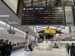 新幹線で移動します。
東京駅東北新幹線ホーム。