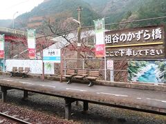 大歩危駅に停車しました。
この駅から「祖谷のかずら橋」に行くことができますが、路線バスの便は少ないようです。