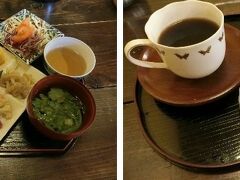 姫路城見学であっという間にお昼過ぎ。近くの『ベジタブルカフェさくらさく』さんでれんこんハンバーグ定食。野菜多めでヘルシー