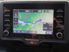 　約２５分で龍頭の滝駐車場に戻ってきました。ここでナビを華厳の滝にセット。