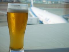 平日朝の生ビールは格別です♪