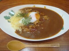 更に2分程でカレー。乗っている葉は無農薬人参の葉で食べられると教えてくれました。このカレー、かなり美味しかったです。