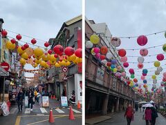 台北車站から迪化街へ。20分くらいなら歩くか！台北の街並み楽しみながら、と思って歩いてみましたが、これはちょっとしんどかった。バスがおすすめです笑
たくさんの色とりどりのランタンがきれい。建物がおしゃれ。香辛料や乾物・お茶などのお店が並びます。
大きなガチャガチャの前にたくさんの台湾人が並んでいました。何かあるのかな？
