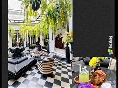 The Siam Hotel
https://www.thesiamhotel.com/

この旅一番のお楽しみなホテル「The Siam」です。中心地からはかなり離れた立地条件で、ラグジュアリーホテルではありますが客室数はごく僅か...そこが私のツボであります（笑）
大きなチェーンの外資系ホテルは豪華でもあまりピンとこないし、そもそもお高くて泊まれるようなカテゴリーではないのでねぇ～

白黒を基調とし、シダの葉が飾られてトロピカルなロビーでウェルカムドリンクを頂きながらチェックイン。ボトルドリンクも可愛い♪