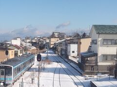 9時50分、鮫駅下車。八戸線を見送りました。