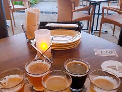チャタンビールの醸造所を併設したレストランなのでまずはビール飲み比べでしょ！
個人的には黒ビールよりかは色の薄い方が飲みやすかったかな。

