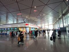国内線ターミナル。黒竜江省の省都ということもあって大きい空港だ。色々な都市への便が飛んでおり、お客さんもとても多かった。