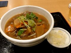 水戸駅に戻り、水戸エクセル内にある蕎麦屋「まち庵」にて昼食。
ご当地グルメ、けんちん蕎麦をいただきました。
根菜たっぷり！体もあったまって美味しい。