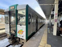 10:36石巻発、JR石巻線で先ずは小牛田駅へ向かいます。
東北の電車は1両のワンマンカーでもトイレ完備で有難い！