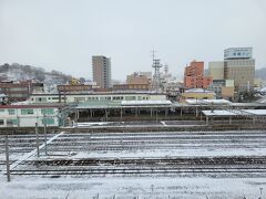 一ノ関駅は、銀世界でした。