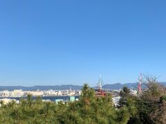 西公園展望所より荒戸大橋、博多ポートタワー方面風景