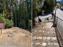 祓殿石塚遺跡を少し過ぎると山道は終わり、住宅街へでました。
ここから裏鳥居までは何の変哲もない道です。