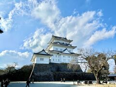 小田原城。青い空と白い雲に映えます。
