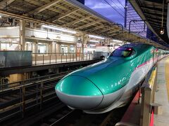 早朝の東京駅ですが、まずは東北新幹線に乗って宇都宮駅まで行きます(^^)

チケットは”えきねっと”で購入、新幹線ｅチケットを西瓜に紐付けして乗車…