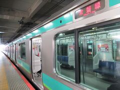 日暮里駅から松戸駅まで常磐線快速に乗車しました。北千住駅までは各駅に停車しましたが、北千住駅から停車しないで松戸駅に着きました。