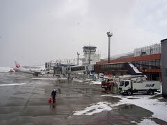 秋田空港に到着しました。
