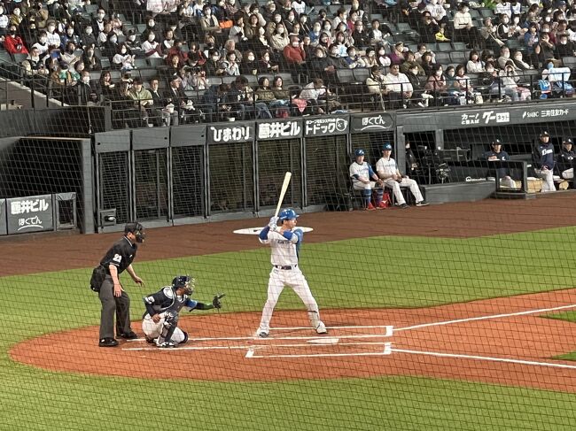 試合開始です。昨年大ブレイクした松本剛君です。個人的には牧原ではなく剛君を侍の追加メンバーで招集して欲しかったですね