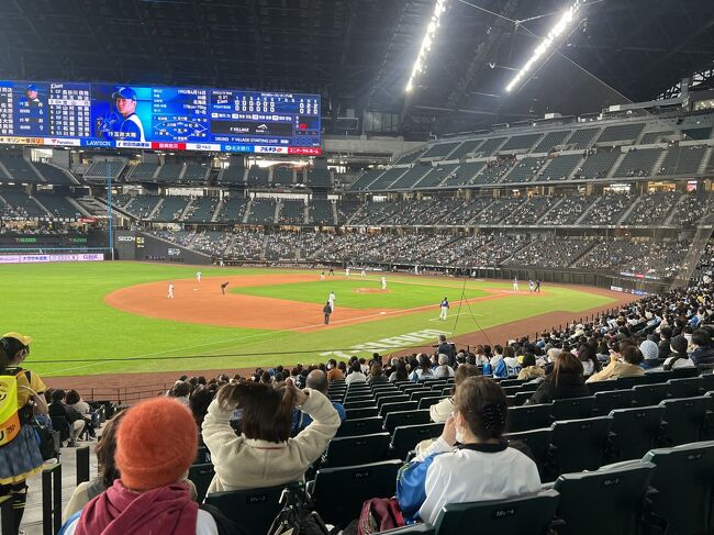 3塁側の内野席に移動してきました