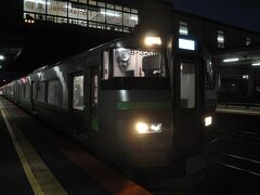 　苫小牧駅から札幌へ向かいます。
　各駅停車小樽行き

　苫小牧18:45　→　北広島19:25　（2797M）