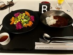 初めてのJALラウンジ
シャワー浴びてカレー＆ビール