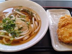 ●阿波半田製麺所＠阪急/上新庄駅界隈

そして、とり天をトッピングしました。
かけうどんは、340円です。
このかけうどん、出汁が抜群に美味い！麺はちょいかためにゆがかれてて、良い感じです。とり天は、冷めてても美味しかったです。
ごちそうさまでした！
とっても美味しかったです。