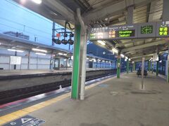 「三原駅 6:25発電車に乗り 長府駅を目指します。」