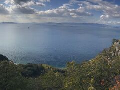 高山展望台（パノラマ写真）からの景観。
瀬戸内海の島々の絶景の眺めを一人で堪能する。