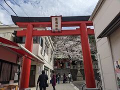 フランス山から元町方面に来ました。
元町のおしゃれな通りから、ちょっと奥まった所に神社を発見。