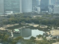 浜離宮恩賜庭園を望みます
その向こうにはコンラッド東京が