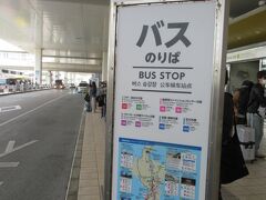 荷物が出てくるのに時間がかかったので、リムジンバスに間に合わず、路線バス（沖縄バス）120番に乗りました。