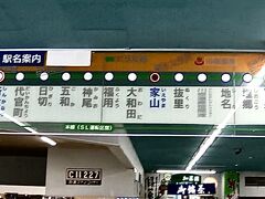 キャンピングカーを駅の駐車場に停めて、新金谷の駅でSLの切符を購入しました。