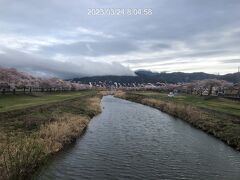 暴れ川だった相川(あいかわ)は、昔は人足渡しが普通だったそう。
両岸には満開の桜。
川の上を大量の鯉のぼりが泳いでいました。