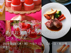 我々の行きたいビュッフェはこれ！
あまおうスイーツとローストビーフやお寿司がついたコース。

https://www.newotani.co.jp/osaka/restaurant/satsuki/satsuki-buffet-winter/