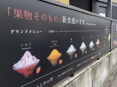 ランチ時間なので食堂は並んでたけど
お腹は満たされているので、かき氷を。