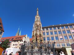 12:12
中央広場の北西の隅に、Der schöne Brunnen「美しの泉」なるモニュメントがあります。