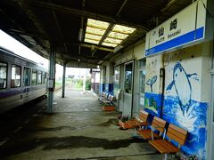 １２：２３、あっという間に終点の仙崎駅に到着