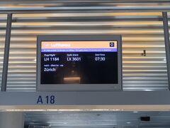 日本からの長時間のフライトの次はルフトハンザ航空でフランクフルトからチューリッヒへ移動です。