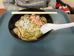 土肥峠から伊豆縦貫、新東名へ。中井SAで夕食とって帰りました。
連れはシラスと桜エビのうどん。